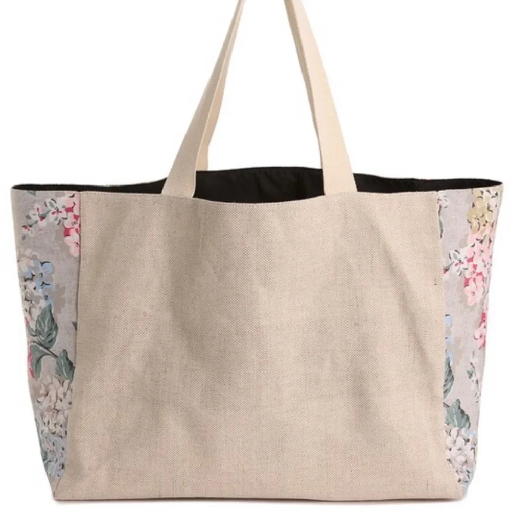 DSW Floral Print Tote Weekend Beach Gym Bag - Picture 2 of 11